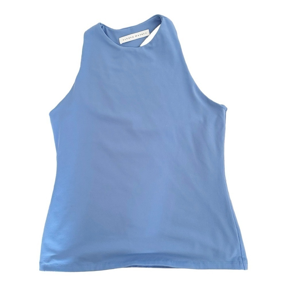 Susana Monaco Light Blue Asymmetrical Tank Top Size XL